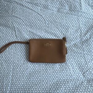 Coach Tan Leather Wristlet